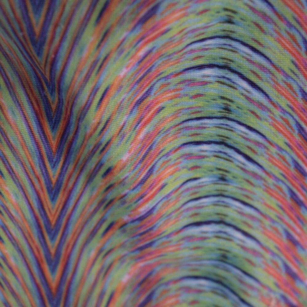 L*Space Rainbow Pink Aqua Ombre Stripe Fringed Bandeau Bikini Sz L Swimsuit - Picture 4 of 5